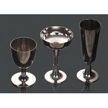 Stainless Silver Coated Plastic Champagne Glass